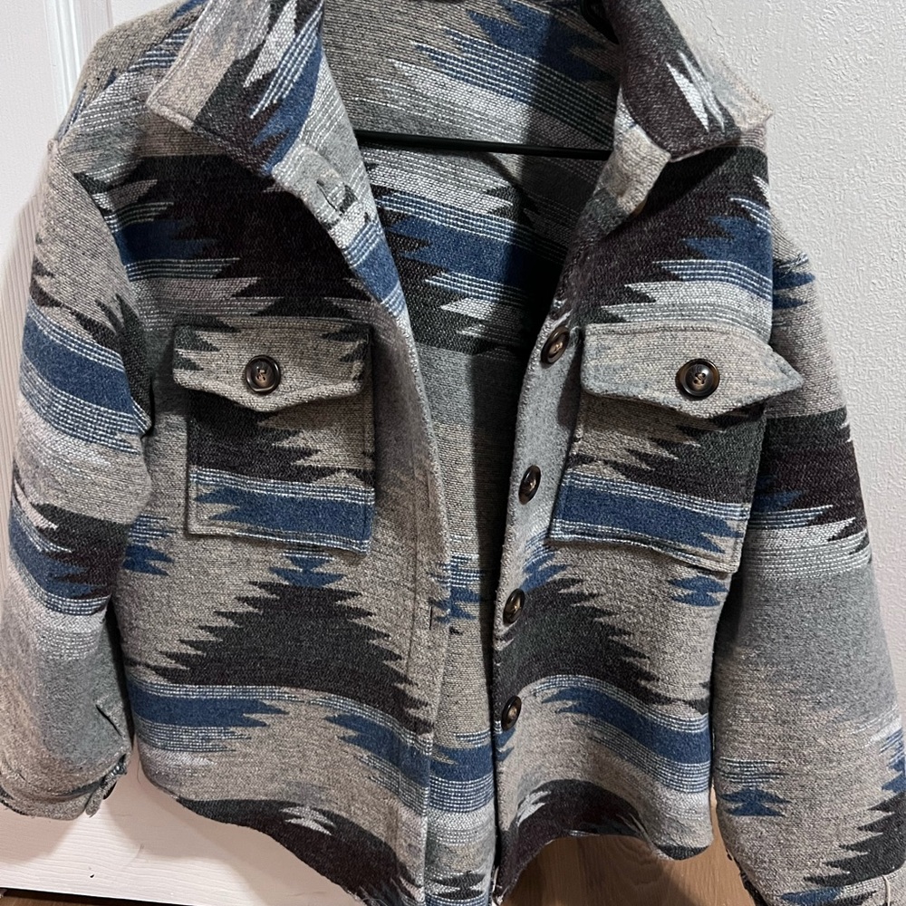 Stylish Jacket in Gray and Blue